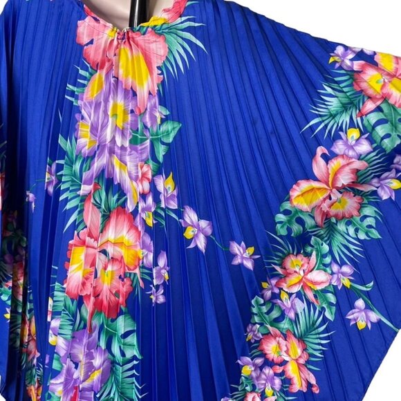 Vintage Royal Creations Hawaiin Dress Floral  MuMu Kaftan Kimono Made Hawaii u - Picture 9 of 10